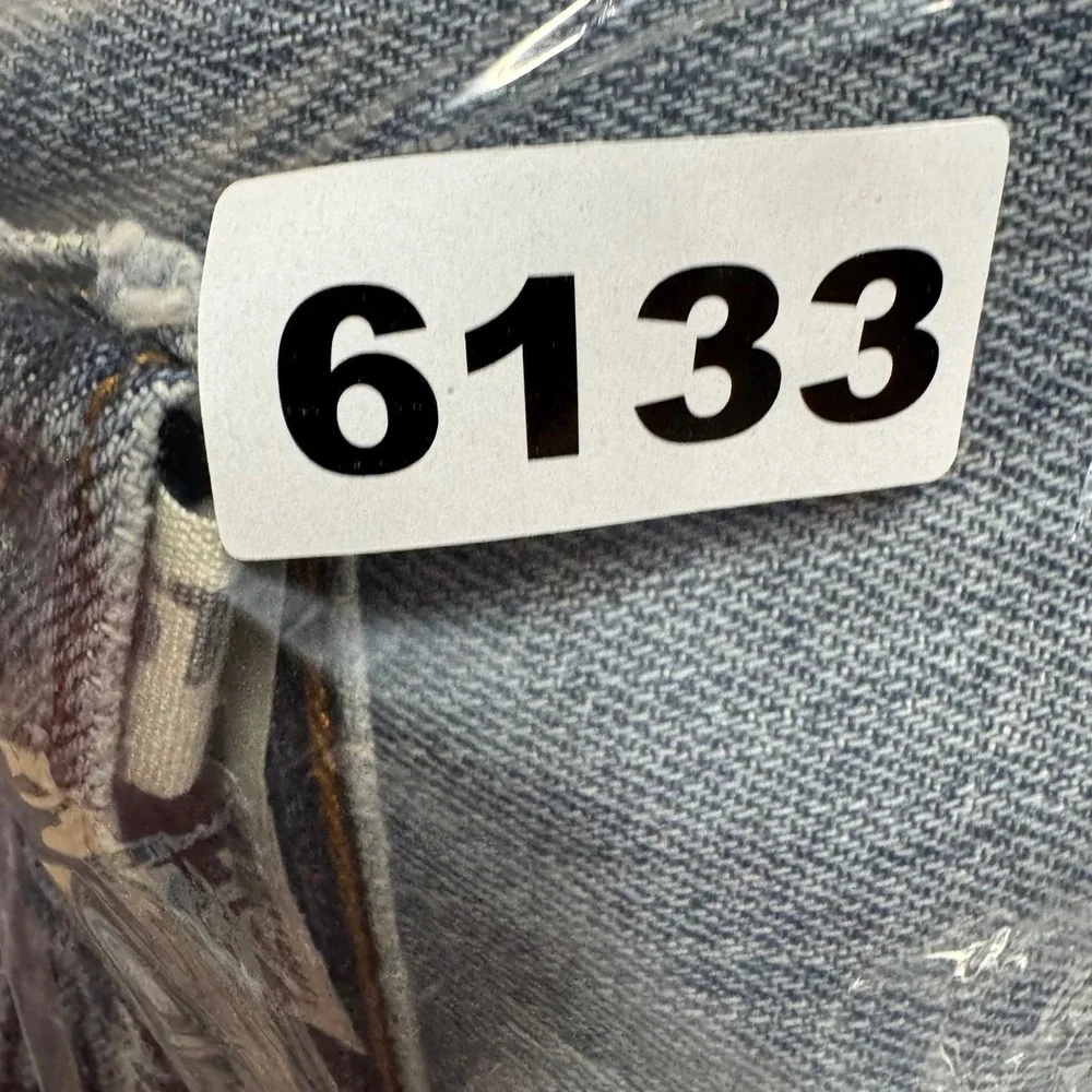 Y2K Levi's 569 Loose Straight Fit Mens 37x33 Jean Light Wash Distressed Baggy‎